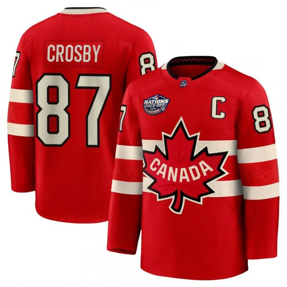 Canada Sidney Crosby 2025 Red Hockey Team 4 Nations Face-Off Jersey-Pro Kit Vault | Brand New 26/27 Sports Jerseys